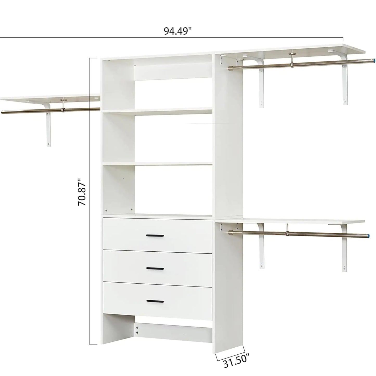 Modern Open Wardrobe Closet System