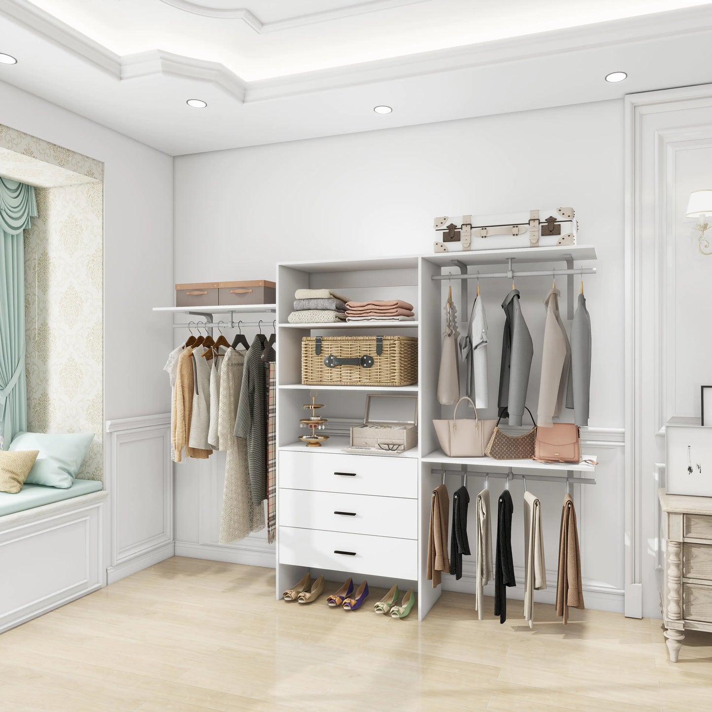 Modern Open Wardrobe Closet System