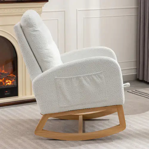 Decorative Rocking Chair With Footrest