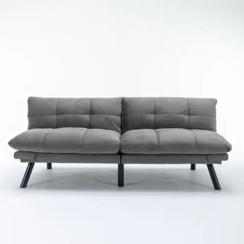 Light Grey Convertible Folding Modern Sofa Bed