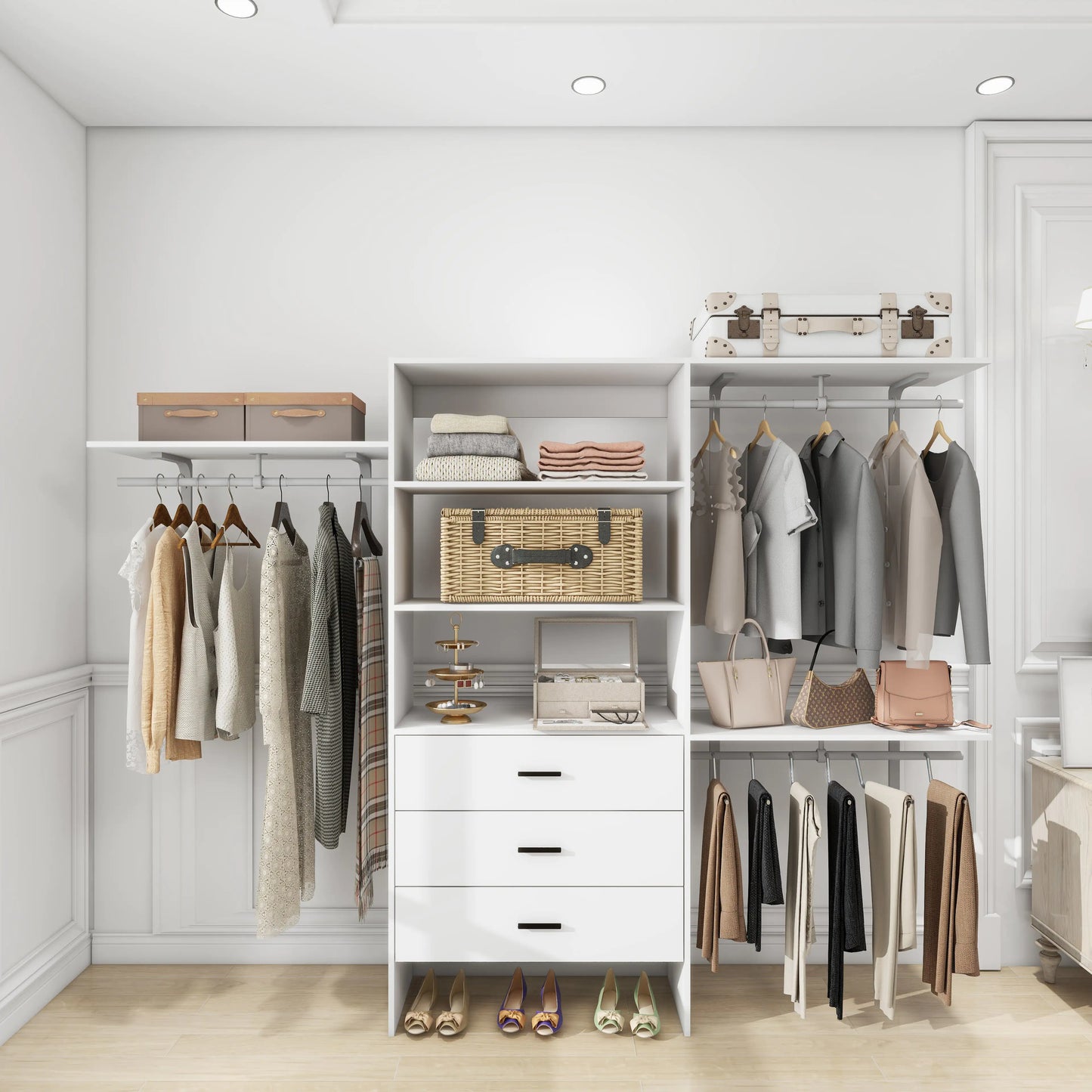 Modern Open Wardrobe Closet System